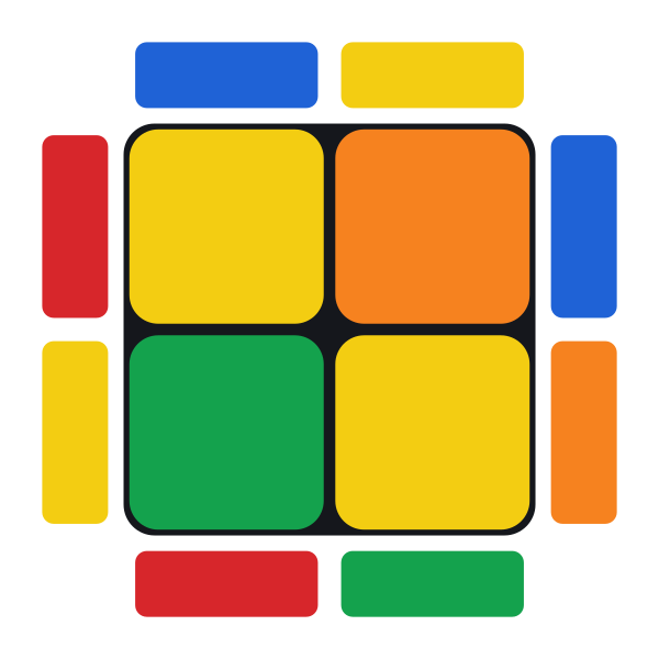 Dos esquinas tienen el amarillo hacia arriba y la de adelante a la izquierda lo tiene hacia la izquierda. Aquí haces tres Sunes seguidos sin girar la capa de arriba entre ellos.