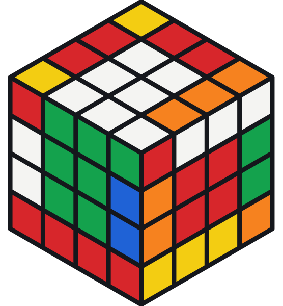 Después del paso 2: todos los centros son de un solo color y todas las aristas están emparejadas. El 4×4 parece un 3×3 grande y ya solo giras capas exteriores.