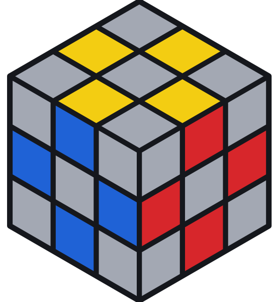 Solo las aristas tienen color: cada una tiene dos colores.