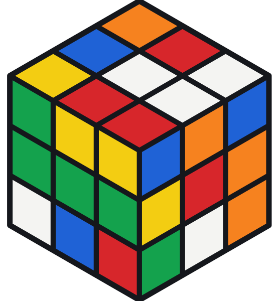 Un cubo Rubik 3×3 revuelto