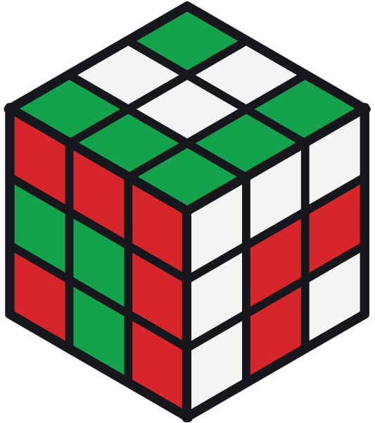 Cubo Rubik con el patrón anaconda