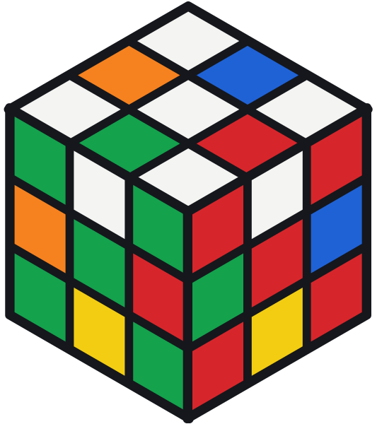 Cubo Rubik con el patrón Superflip