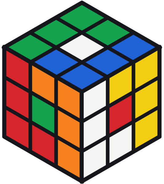 Cubo Rubik con el patrón Tetris
