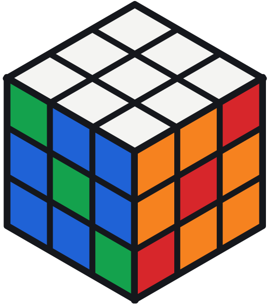 Cubo Rubik con el patrón zigzag