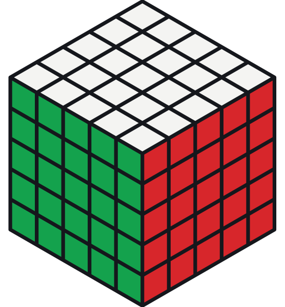 4. Resuelto: cada cara de un solo color