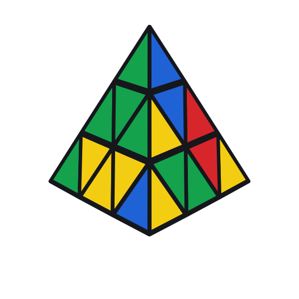 Pyraminx revuelto (pirámide Rubik)