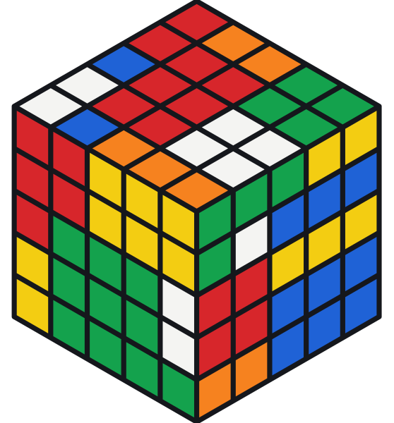 Un cubo de 5×5 revuelto