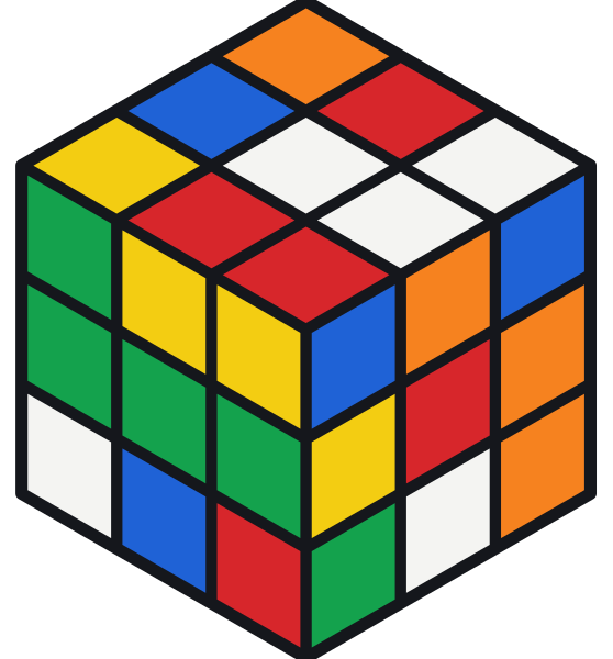 Un cubo Rubik de 3×3 revuelto